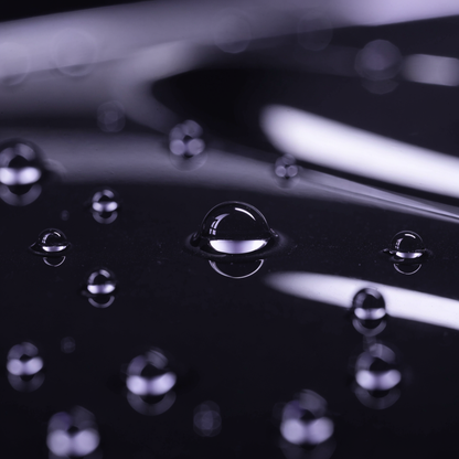 Water beading on gloss black car paint after coating